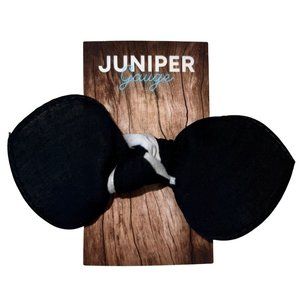 Black and White Knot Bandana Knotted Hair Bow
